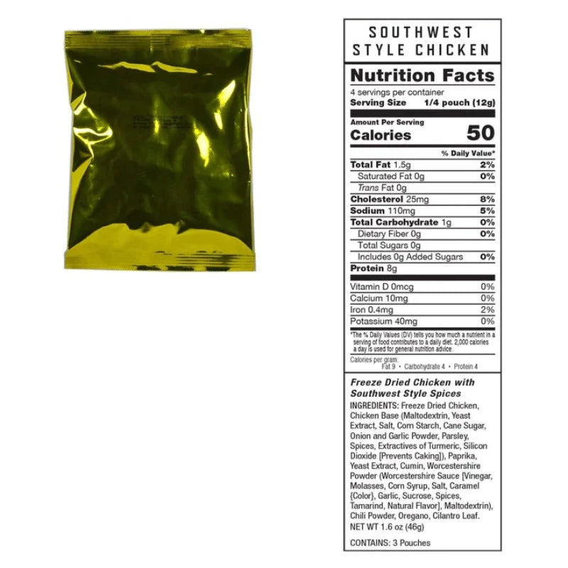 ReadyWise Emergency Storage SW Style Chicken Nutrition Facts