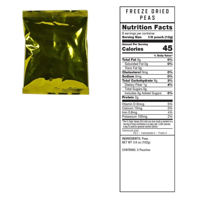 ReadyWise Nutrition Freeze Dried Peas