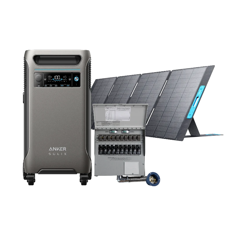 Anker solix f3800 backup power generator and solar panel