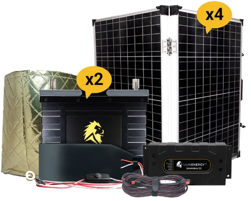 lithium battery filter solar storage plus savanna plus inverter plus warmer 4x