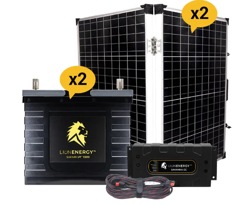 lithium Battery plus solar panel plus warmer 2x