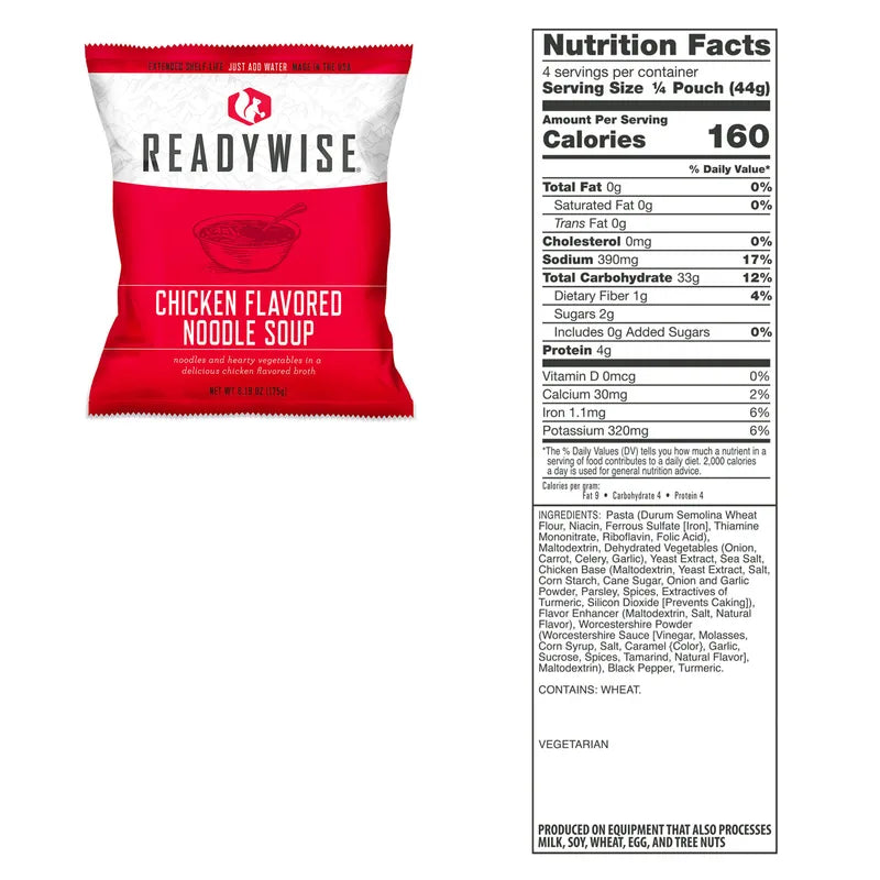 ReadyWise 1,080 Servings Entrée Food Supply