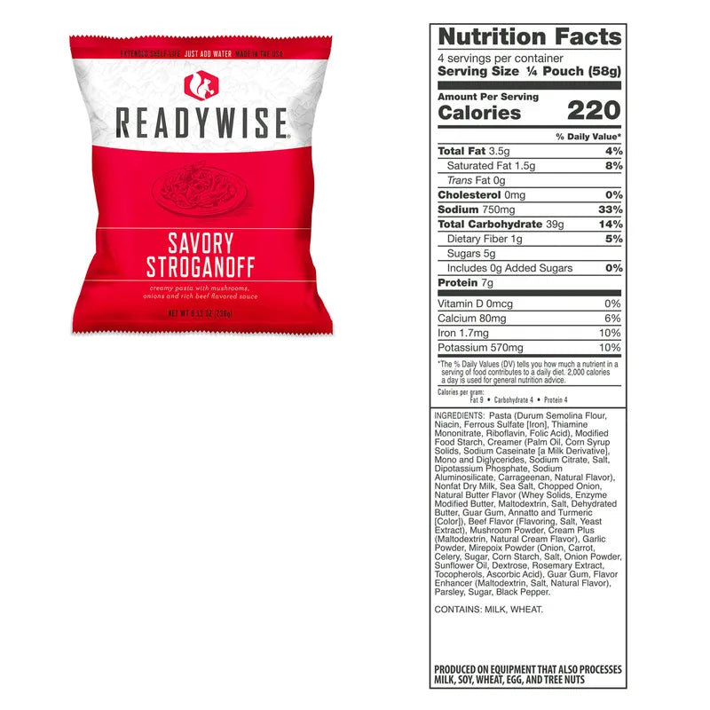 ReadyWise 360 Servings Entrée Food Supply