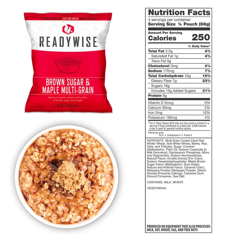 ReadyWise 720 Servings Entrée Food Supply